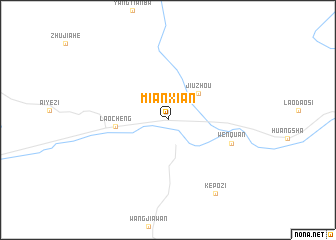 map of Mianxian