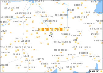 map of Miaohouzhou