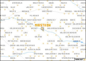 map of Miastków