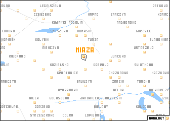 map of Miąża