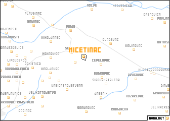 map of Mičetinac