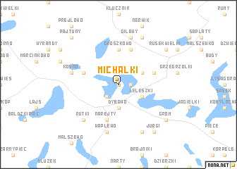 map of Michałki