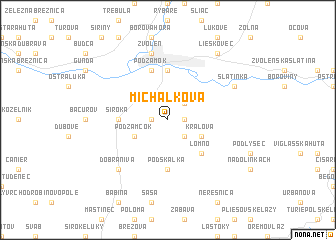 map of Michalková