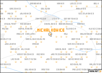 map of Michałkowice