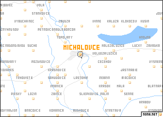 map of Michalovce