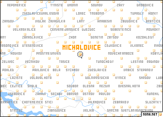 map of Michalovice