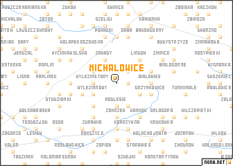 map of Michałowice