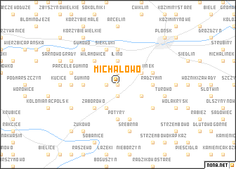 map of Michałowo