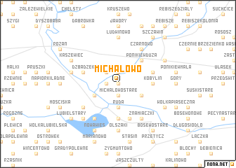 map of Michałowo