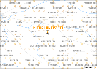 map of Michałów Trzeci