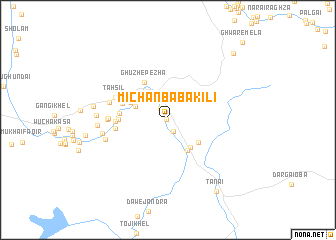 map of Michan Bāba Kili