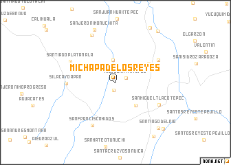 map of Michapa de los Reyes