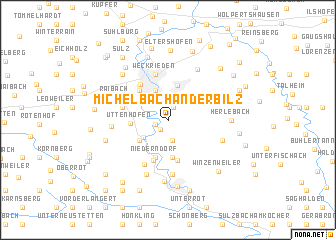 map of Michelbach an der Bilz