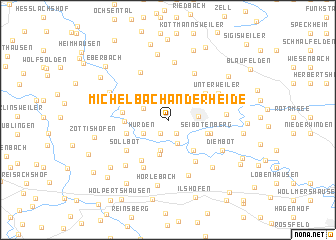 map of Michelbach an der Heide