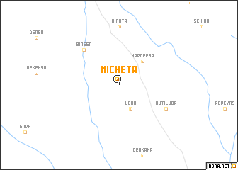 map of Mīchʼeta