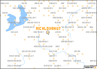 map of Michlova Huť