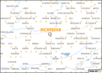 map of Michnovka