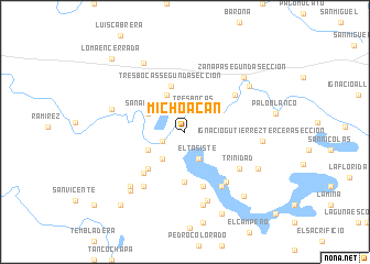 map of Michoacán