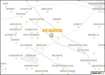 map of Michurina