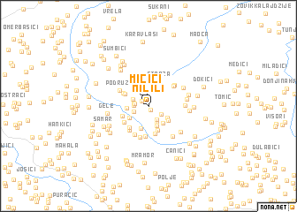 map of Mićići