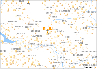 map of Mićići