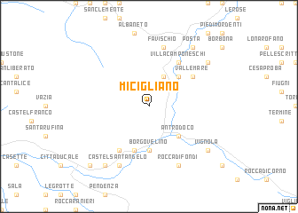 map of Micigliano