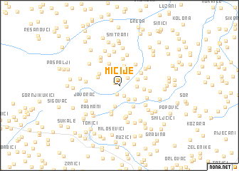 map of Mičije