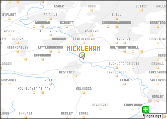 map of Mickleham