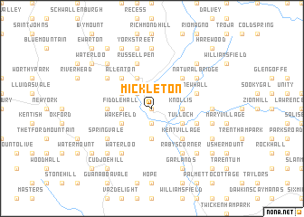 map of Mickleton