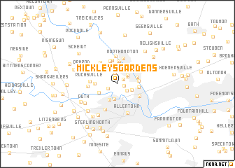 map of Mickleys Gardens