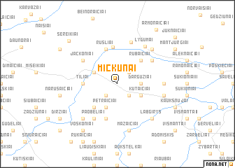 map of Mickūnai