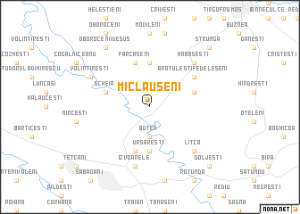 map of Miclăuşeni