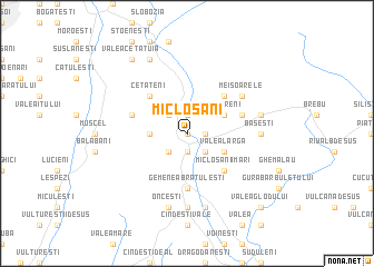 map of Micloşani