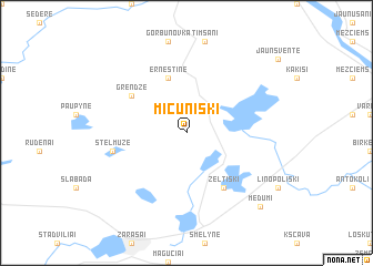 map of Mičuniški