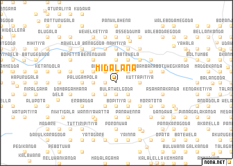 map of Midalana