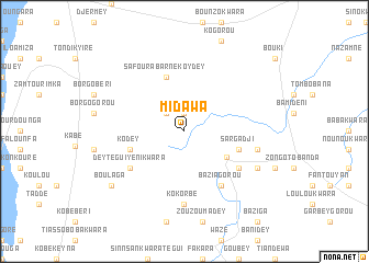map of Midawa