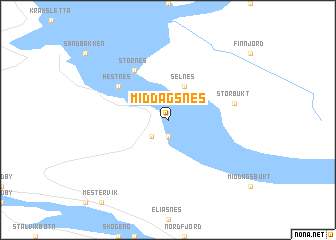 map of Middagsnes