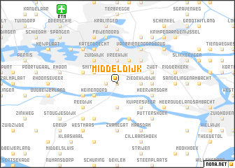 map of Middeldijk