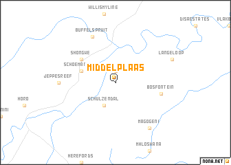 map of Middelplaas