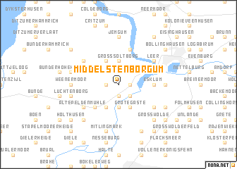 map of Middelstenborgum