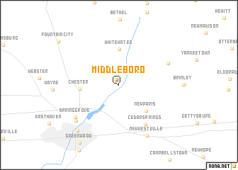 map of Middleboro