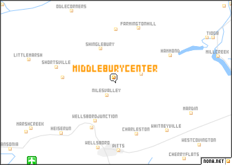 map of Middlebury Center