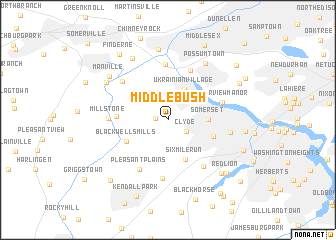 map of Middlebush