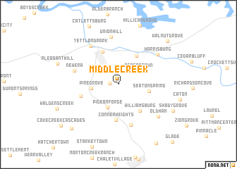 map of Middle Creek