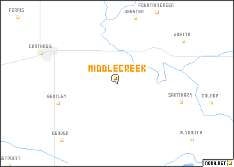 map of Middle Creek