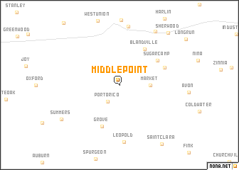 map of Middle Point