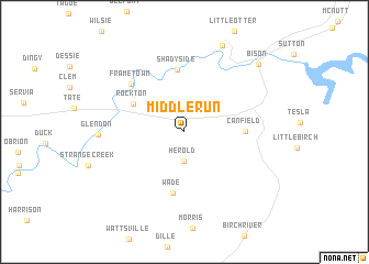 map of Middle Run