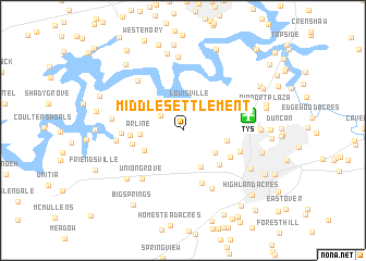 map of Middle Settlement