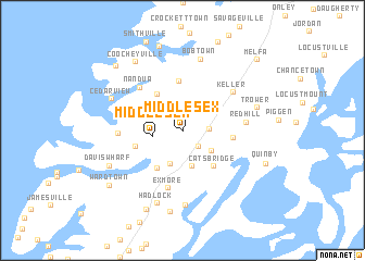 map of Middlesex