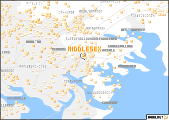 map of Middlesex